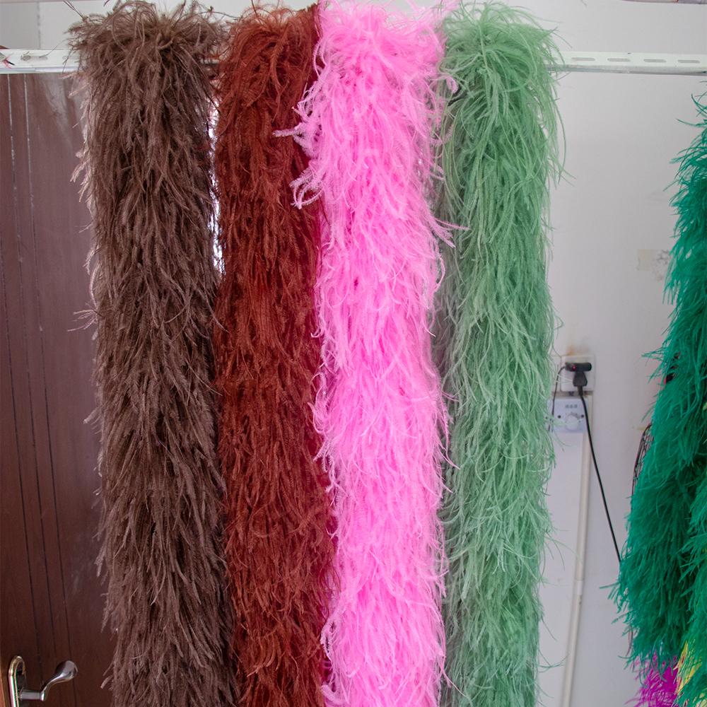 1 2 3 4 6 Natural ostrich feathers 2 meters ostrich feather scarf decorate carnival dress clothing feathers draped in shawl crafts
