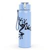 1PC Minimalist Frog Silhouette 750ml Color Plastic Sports Water Bottle Leakproof Flip Straw Lid Suitable for Sports Office Home Use