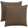 Sofa Cushions 2 Pcs Brown 45 X 45 Cm Fabric