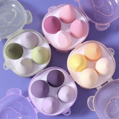 Stapi - Set of 4: Makeup Blender Beauty Sponge with Bear Plastic Case