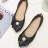 Women Foldable Ballet Flats Portable Travel Fold up Shoes Woman Round Toe Bowknot Slip On Casual Shoes for Spring Autumn WSH2476