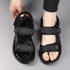 Fashion Classic Quality Men Leather Sandalias Outdoor Thick Soled Antiskid Comfory Handmade Sandals Summer Men Flats Beach Sandals Shoes