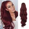 Womens Long Body Wave Ponytail Hair Extensions High Temperature Fiber Synthetic Hairpiece 1B 4 613 Wine Red