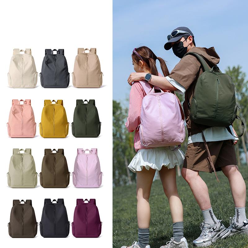 Nylon Backpack Solid Color Large Capacity Backpack