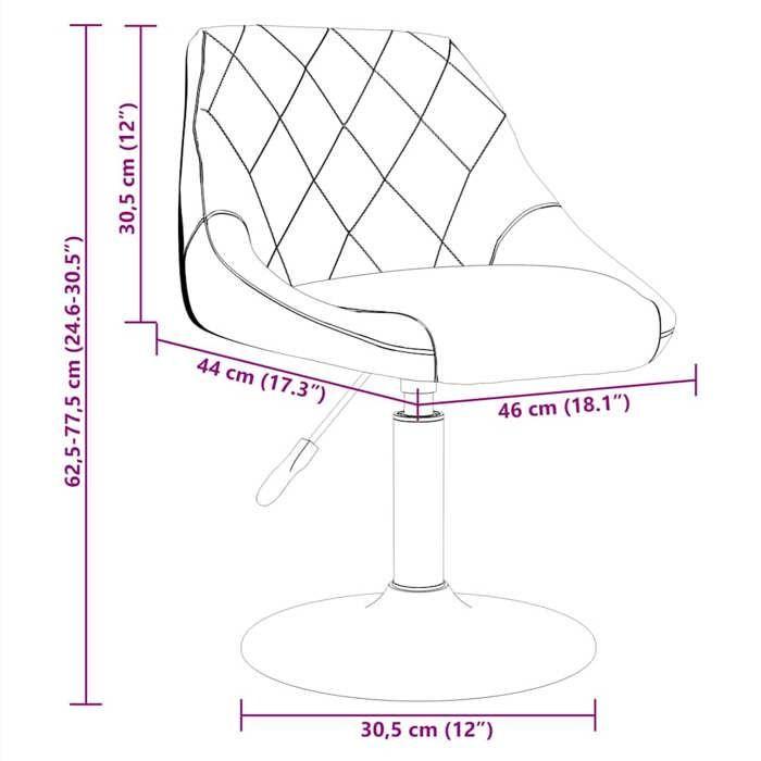VidaXL Bar Stool Brown Velvet.