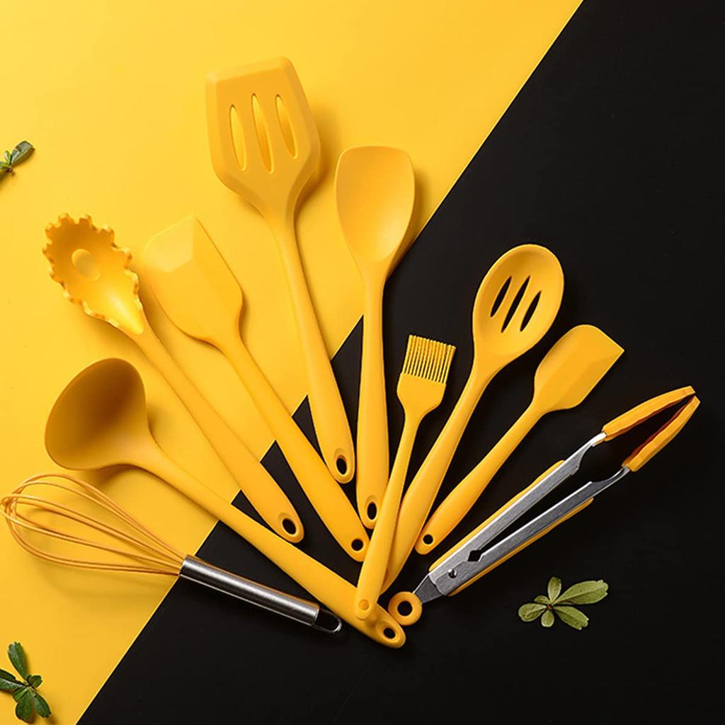 Shumeifang Cozinha Cozinhar Ferramenta de Cozinha Cozinhar Resistente ao Calor Segurança Alimentar Japonesa FDA Cozinha Assar Armazenamento Ferramentas Incluídas, Utensílios, Conjunto de 10 Peças,