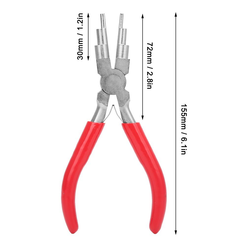 Round Mouth Bail Making Pliers 6-in-1 Jewelry Bail Pliers Wire Looping Pliers  For Jewelry Making