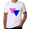 Bisexual Pride Symbol Triangles Tshirt Festival Casual Short Sleeve