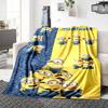 Minions Denim Background Blanket Soft Throw Blanket For Home Bedroom Bed Sofa Travel Office Solid Christmas Blanket