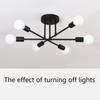 6 Heads LED Ceiling Lamp for Living Room Nordic Dome Light Home Decoration Lighting Natural Light 3 Colors Lighting Chandelier