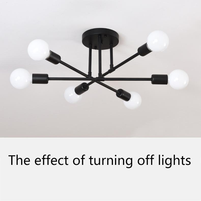 6 Heads LED Ceiling Lamp for Living Room Nordic Dome Light Home Decoration Lighting Natural Light 3 Colors Lighting Chandelier