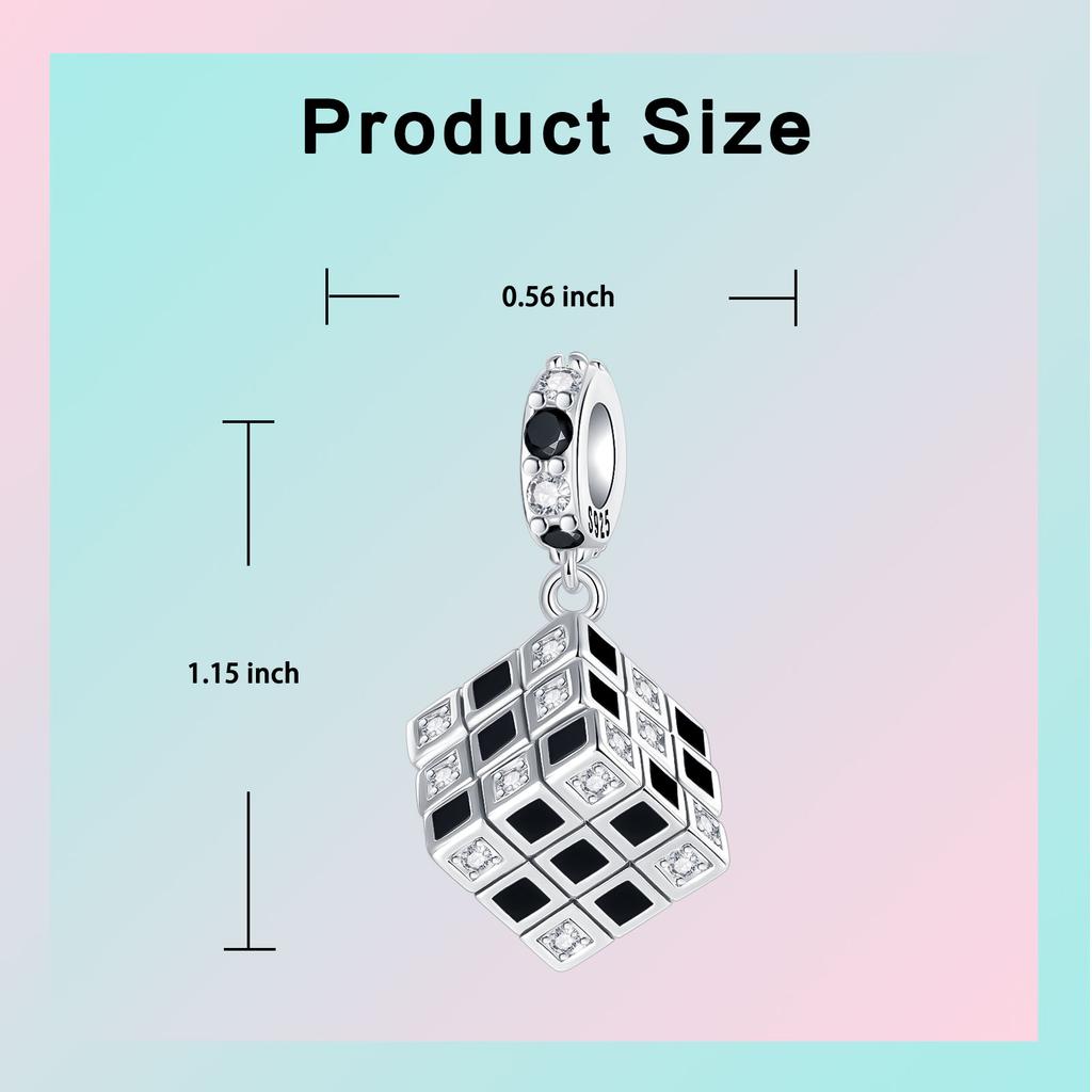 Original Copper Black & White Rotatable Love Pendant Charms Fit Diy Bracelet Necklace Jewelry Gift Marking