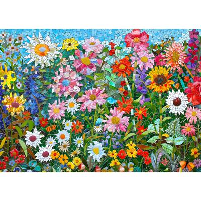 MISITU Puzzel, 1000 Stukjes, Landschapsschilderij, Muurschildering, Bloemen, Bloemenveld, Planten, Cadeau, Verjaardag, Jubileum, Viering, Christ