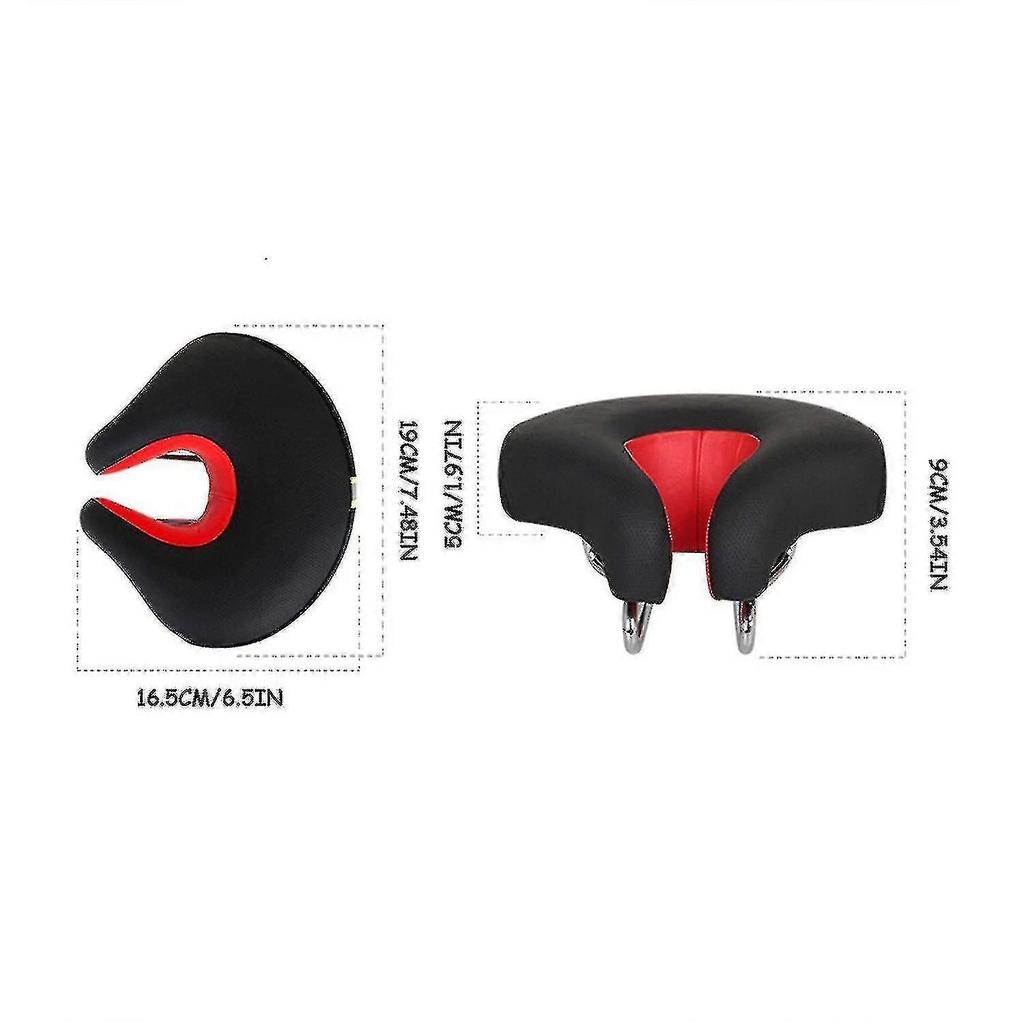Bicycle Saddle No Nose Bicycle Saddle Mountain Bike Thickened Super Soft Cushio - JA