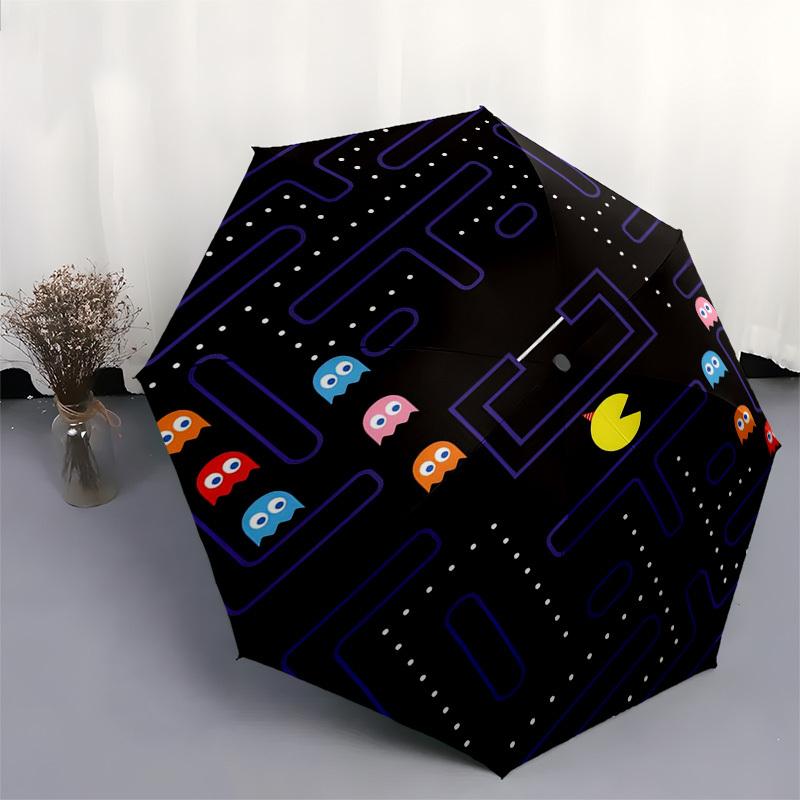 , Maze Themed Automatic Opening and Closing Umbrella, Compact Travel Umbrella, Lightweight and Portable, Suitable for Beach Commuting Busine
