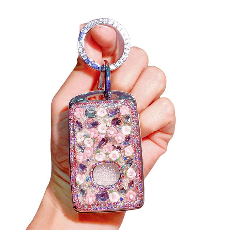 20-21 Mazda 3 Axela & CX30 Key Case with Rhinestone Buckle for Women