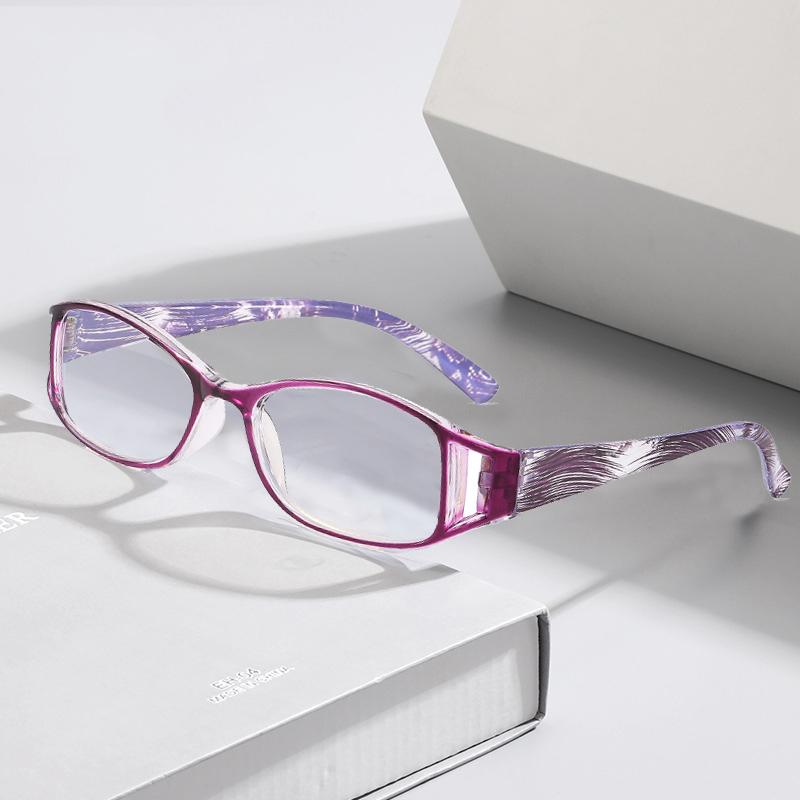 Elegant Women Reading Glasses Ultralight Pc Anti-Blue Light Small Square Frame Presbyopia Eyeglasses With+1.0+1.5+2.0+2.5...+4.0