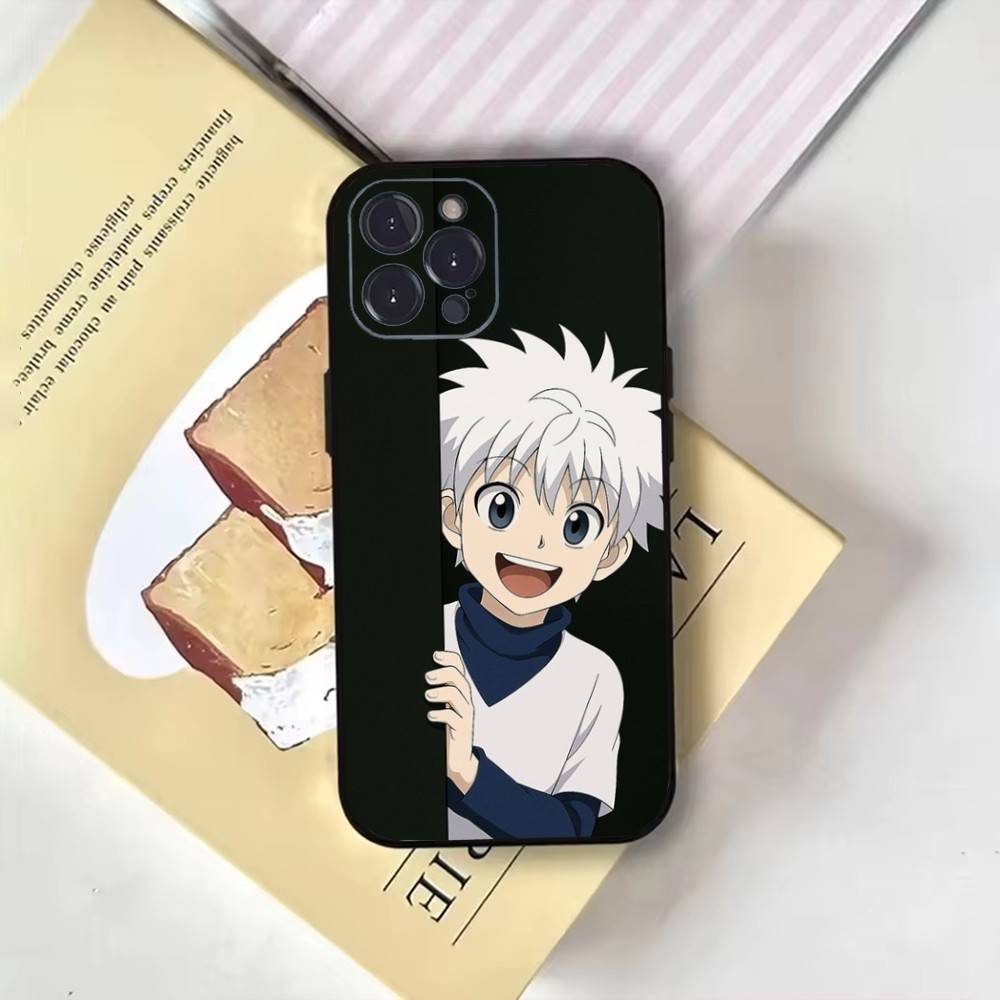 K-Killua Z-Zoldyck Phone Case For iPhone17,16,15,14,13,12,11 Plus,Pro Max,Soft Black Cover