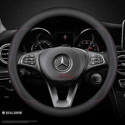 Leren Autostuurhoes voor GLE S GLE GLS G GL CL ML R SL GLK 400 450 500 350 320 580 38cm Accessoires