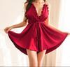 Plus Size Deep V Cross Back Nightgown for Women