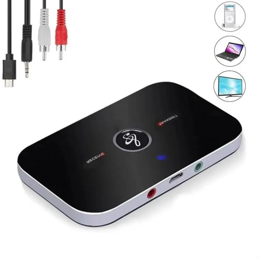 2 In 1 Bluetooth 5.0 Audio Transmitter Receiver RCA 3.5mm AUX Jack USB Dongle Music Wireless Adapter For Car PC TV Headphones
