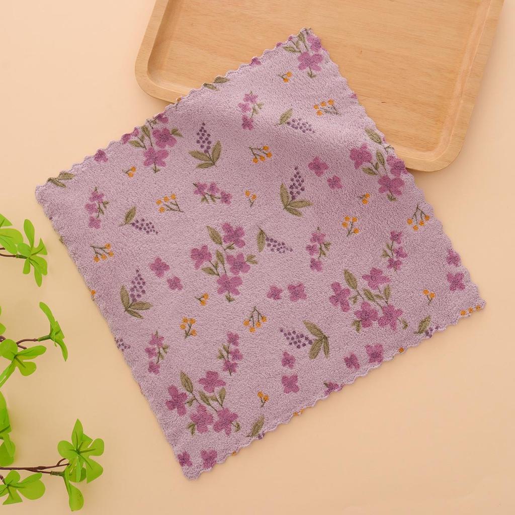 Coral Fleece Absorbent Kitchen Dishcloth - Small, Thick, Easy-to-Use Hand Towel for Dishwashing