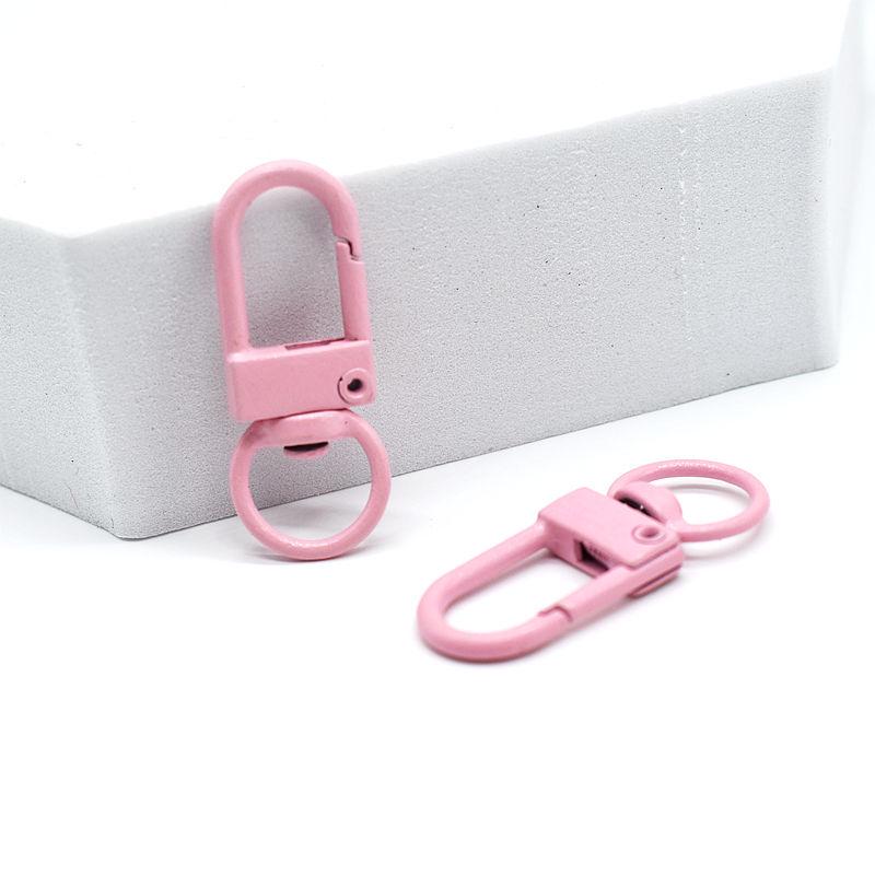 Zinc Alloy Keychain: Colorful Lobster Clasp Dog Hook, DIY Blind Box Figure, Spring Buckle Ornament