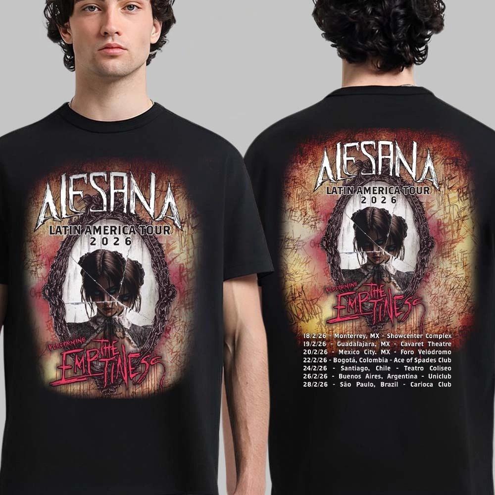 Alesana Latin America Tour 2026 Mexico And South America Tour Schedule T-Shirt Unisex T-Shirt S