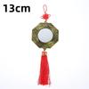Chinese Feng Shui Yin Yang Bagua Mirror with Red Tassel Zodiac Carvings Housewarming Gift for Good Fortune Luck