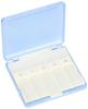 Nonaka Plastic Reed Case for Tenor Saxophone and Bass Clarinet, Holds 10 Reeds, Pastel Blue, with Selmer Logo