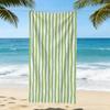 Classic Red White Thin Vertical Stripe Beach Towel Multiple Sizes For Retro Summer Seaside Sunbathing Portable Towel
