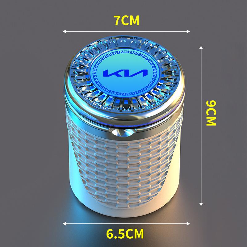 Car Ashtray LED Noctilucent Cigarette Butt Trash Box Accessories For KIA K5 K9 Sorento Ceed Sportage Carnival Stinger Forte Niro zpjm80