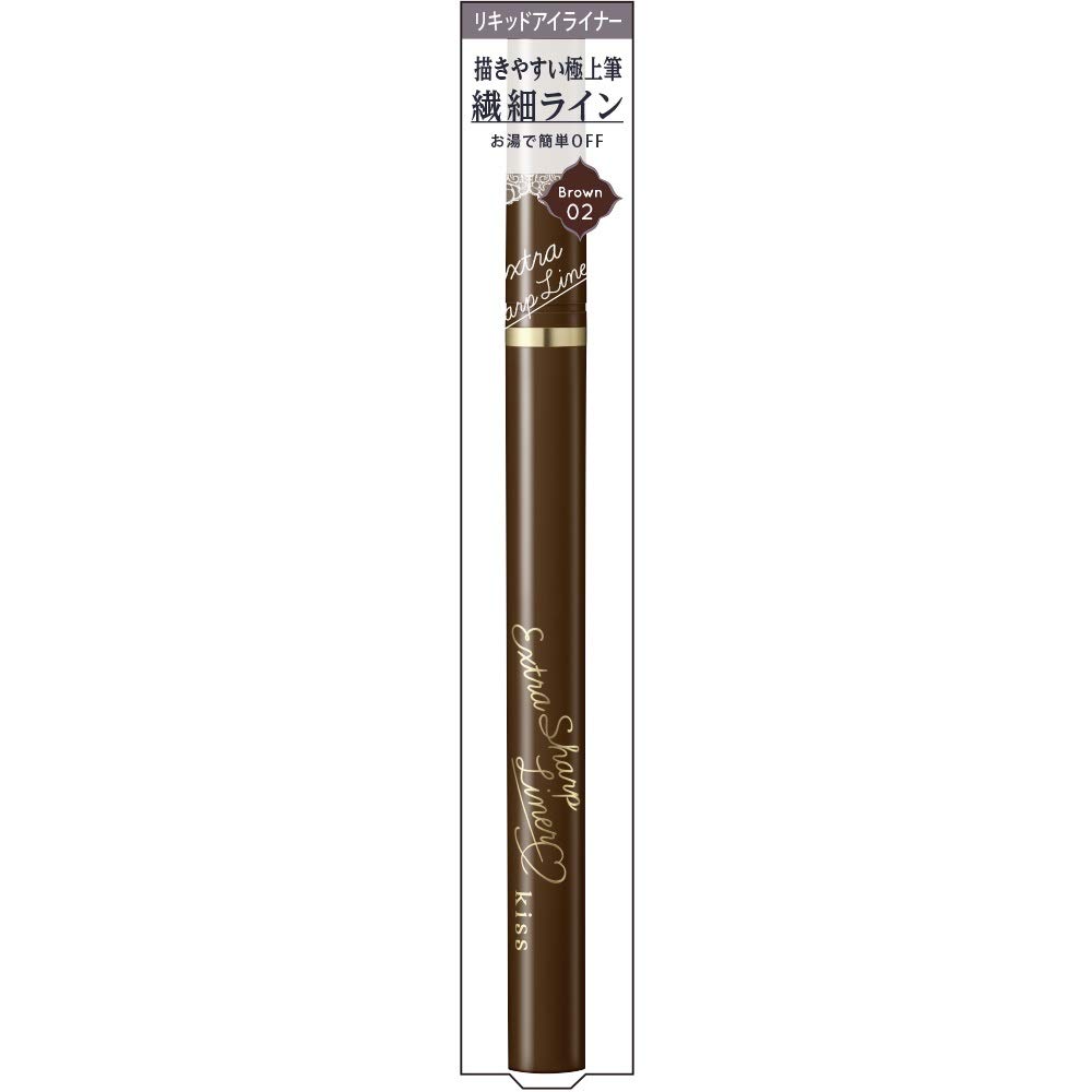Kiss Extra Sharp 02 Eyeliner, Brown, 0.4ml