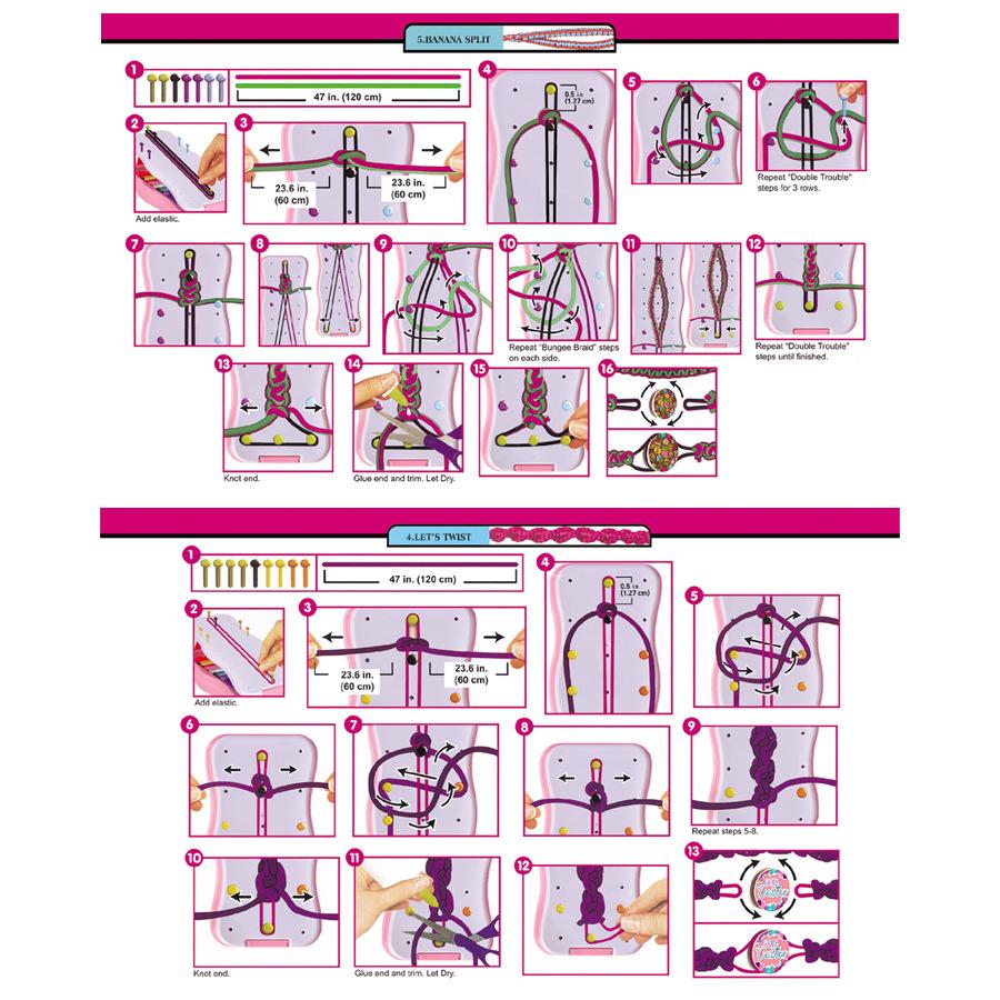 Girls Hand Rope Knitter Set Children Toys Color Bracelet Making Braiding Material Sensory Training Crafts Toys Gift Girls Games