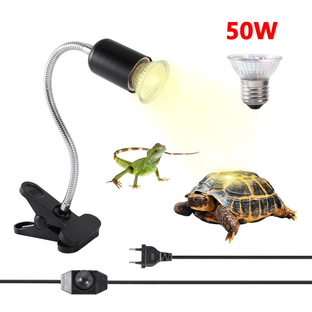 Reptile Pet Adjustable Heating Lamp 25\50\75W Full Spectrum UVA+UVb Suitable For Turtles And Lizards Calcium Supplement Lamp