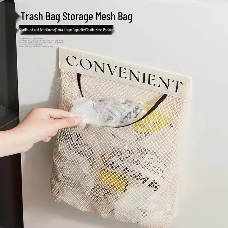 Large Capacity Hanging Breathable Storage Bag for Kitchen Sundries and Garbage Bags