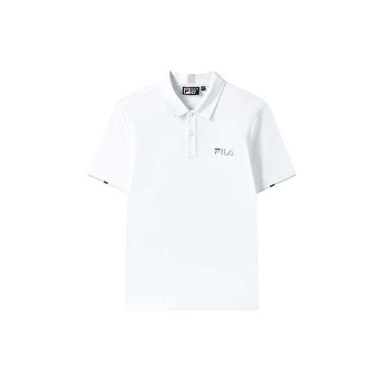 Fila Heritage Breathable Embroidered Polo Shirt Men Tops Standard-White F11M328117FWT
