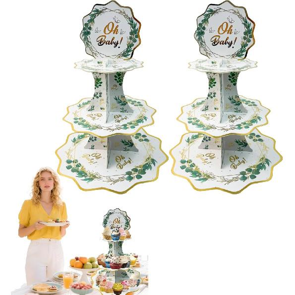 3 Tier Butterfly Cupcake Stand,Suitable for Butterfly Themes – Easy to Assemble& Reble(1Butterfly)