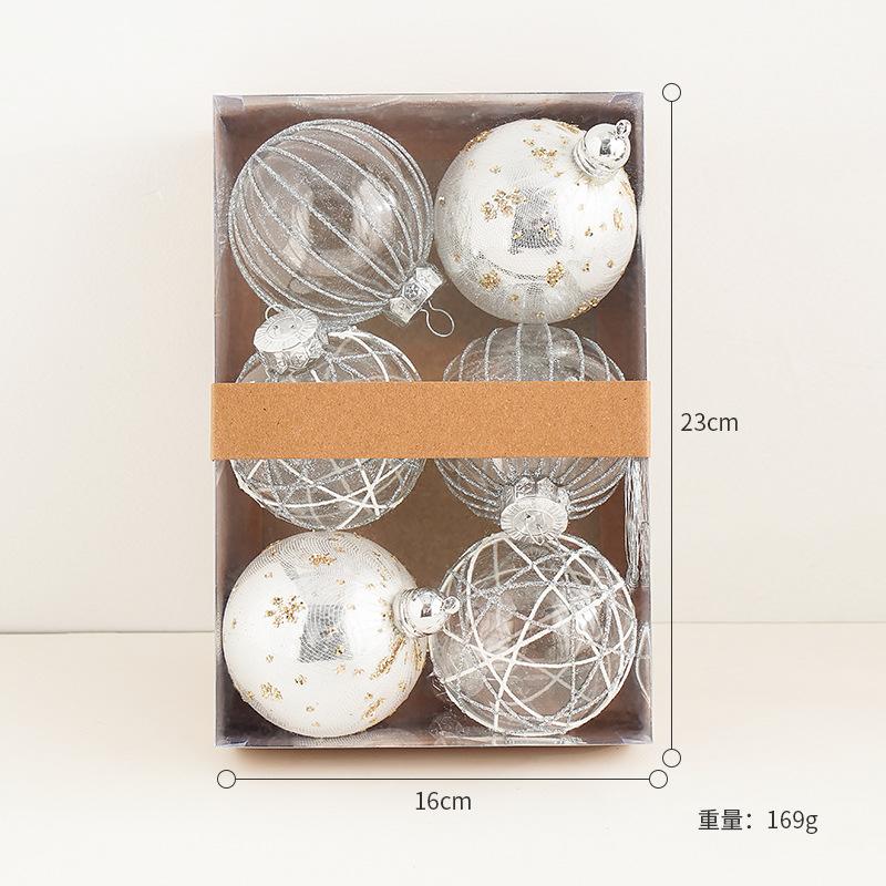 8cm Stoffbezogene Weihnachtskugeln Baumschmuck für Feiertagsdeko Heimparty Geschenk Dekorationen