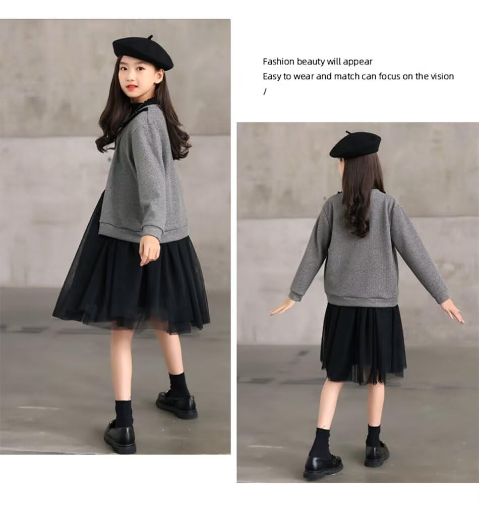 Kuhvvse Dress and Cardigan Perfect for Entrance Elementary School Formal Entrance and Other Formal and Sizes 130 Girls' 2-Piece Set, Ceremonies,