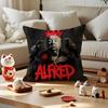 Alfred Hitchcock Cushion Cover Anti-dustmite Pillowcase Invisible Zipper Silky Short Plush Sofa Cushion Cover