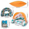 Headrest Pool Floats With Canopy Swimming Pool Float With Ergonomic For Adults Inflatable Beach Floating Chair For Summer Beach