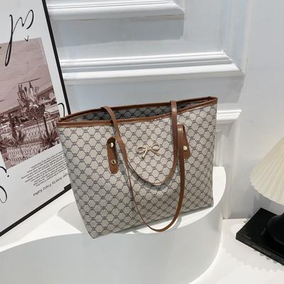 Einfache und stilvolle Schleife mit großem Fassungsvermögen, schöne lässige Pendler-Tragetasche mit großem Fassungsvermögen, tragbare Schulter-Unterarm-Tragetasche