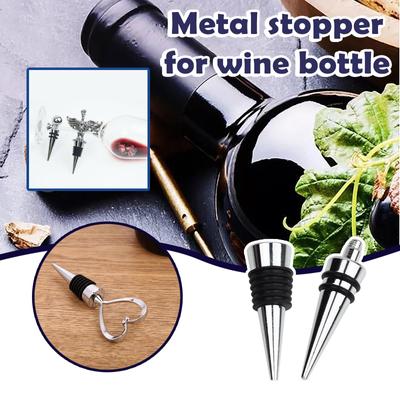 Wijnstopper, Metaal Silicone, Simulatie Hoofd, Wijnflesstopper