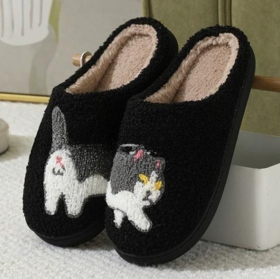 Fashion House Fuzzy Slipper Men Male Ghost Face Blue Evil Eye Home Shoes Plush Winter Warm Indoor Floor Non Slip Women Female Halloween