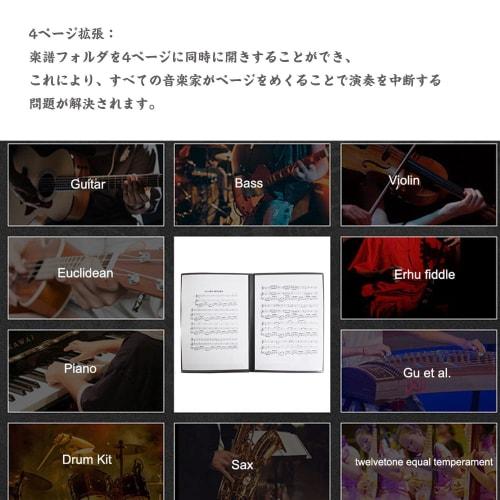 Writable A4 Size Music File, 30-Page Pockets, Holds up to 60 Sheets, Foldable Music File, Perfect for Organizing and Storing Music Files, Choir Music,