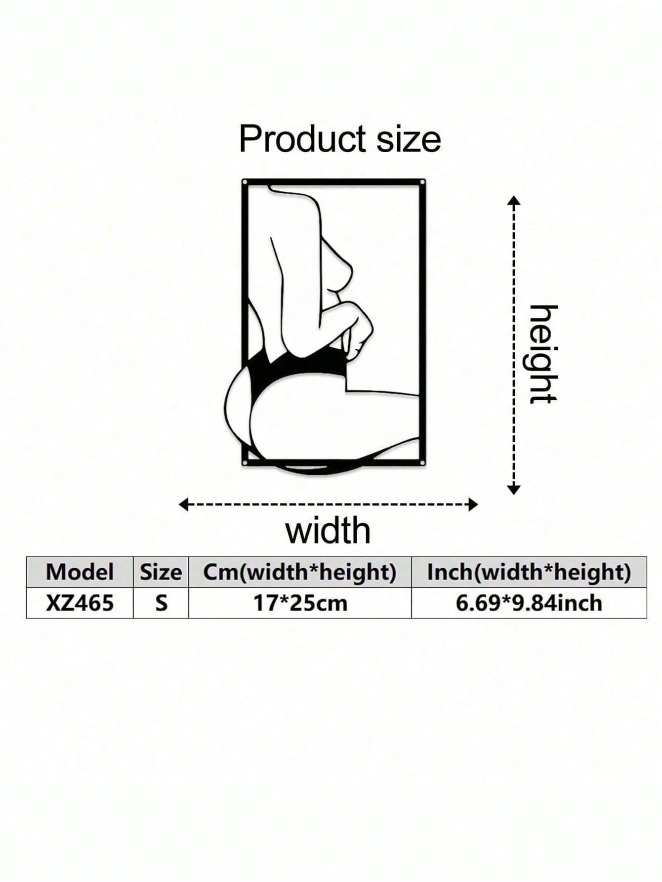 Modern Metal Female Line Art Wall Hanging Black Abstract Minimalist Home Decor Gift TY7178-03