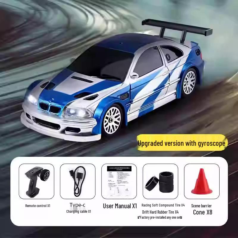 1:43 Scale Four-Wheel Drive Drift RC Car, Rechargeable Electric Mini Racing Toy for Kids