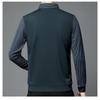 Men's Casual Long Sleeve Polo Shirt Polyester & Spandex Blend, Lapel Collar, Striped Knit Fabric with Slight Stretch, Button Detail, Spring/Fall Wear