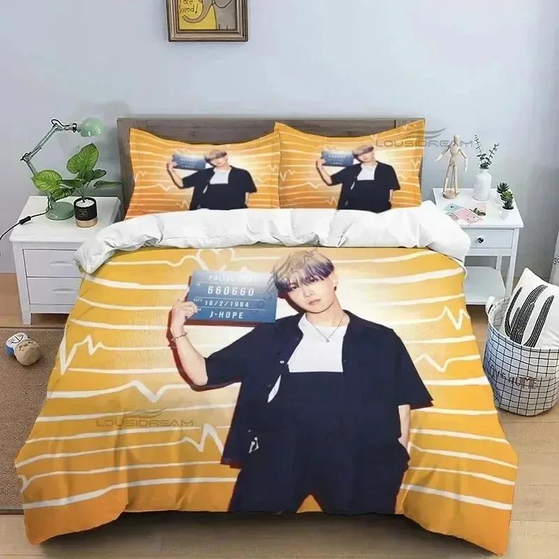 Luxury New 3D Print Korean Popular Male Singer Group Bedding Set,Duvet Cover Bed Set Quilt Cover King Queen Size Bedding Set